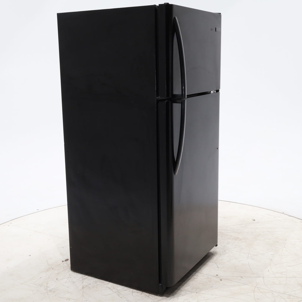 Pictures of 30 in. Wide Black Frigidaire 18 cu. ft. Top Freezer Refrigerator with Reversible Doors - Certified Refurbished - Neu Appliance Outlet - Discount Appliance Outlet in Austin, Tx
