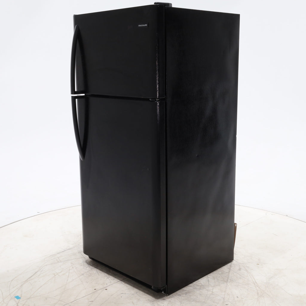 Pictures of 30 in. Wide Black Frigidaire 18 cu. ft. Top Freezer Refrigerator with Reversible Doors - Certified Refurbished - Neu Appliance Outlet - Discount Appliance Outlet in Austin, Tx