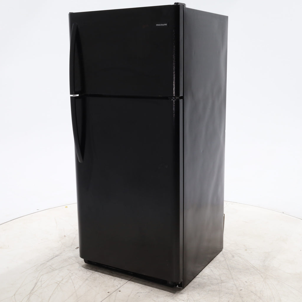 Pictures of 30 in. Wide Black Frigidaire 18 cu. ft. Top Freezer Refrigerator with Reversible Doors - Certified Refurbished - Neu Appliance Outlet - Discount Appliance Outlet in Austin, Tx
