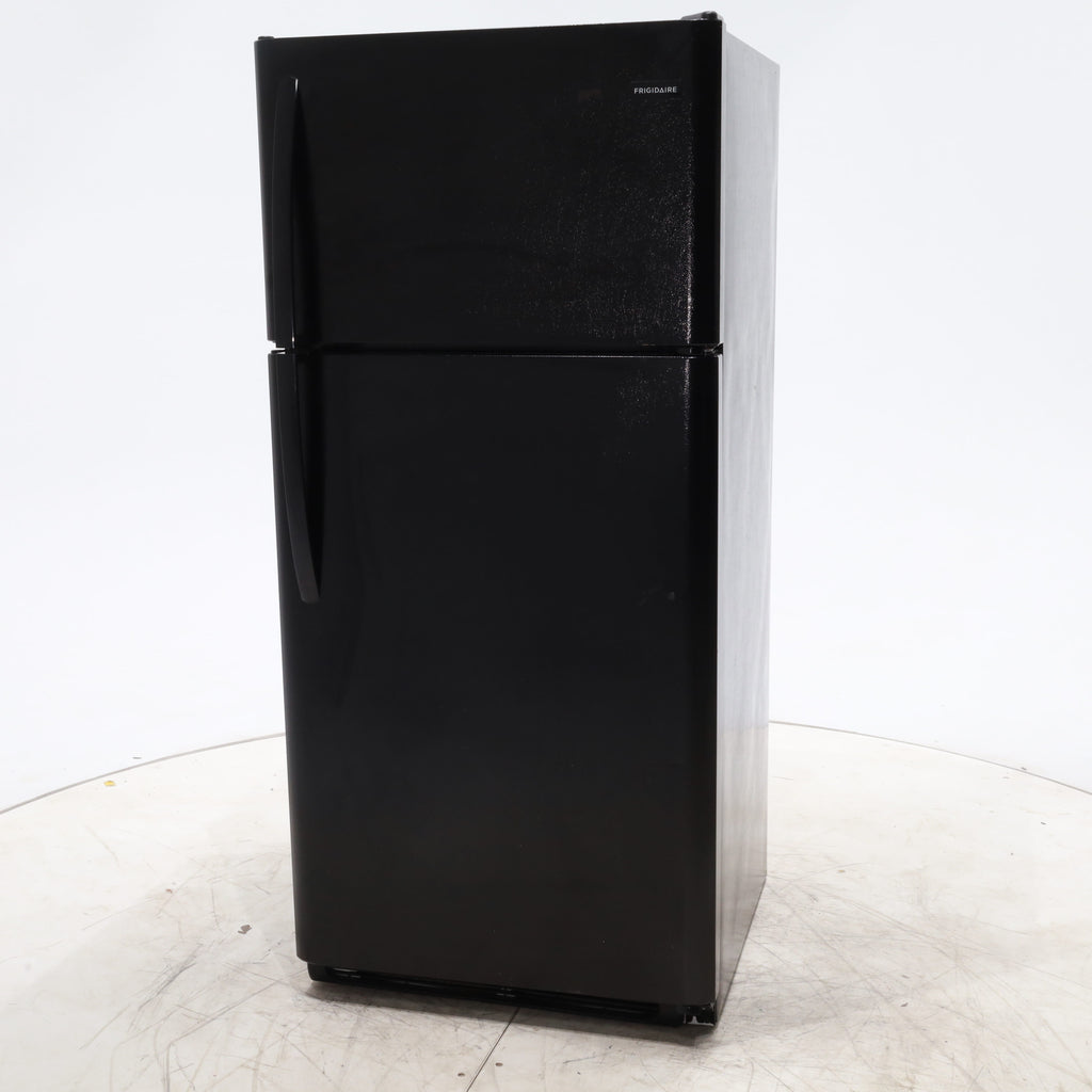 Pictures of 30 in. Wide Black Frigidaire 18 cu. ft. Top Freezer Refrigerator with Reversible Doors - Certified Refurbished - Neu Appliance Outlet - Discount Appliance Outlet in Austin, Tx