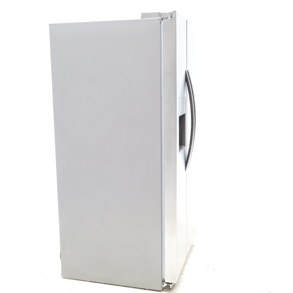 Pictures of 33" Wide Stainless Steel Frigidaire 22.3 cu. ft. ENERGY STAR Side by Side Refrigerator with Exterior Water and Ice Dispenser - Scratch & Dent - Minor - Neu Appliance Outlet - Discount Appliance Outlet in Austin, Tx