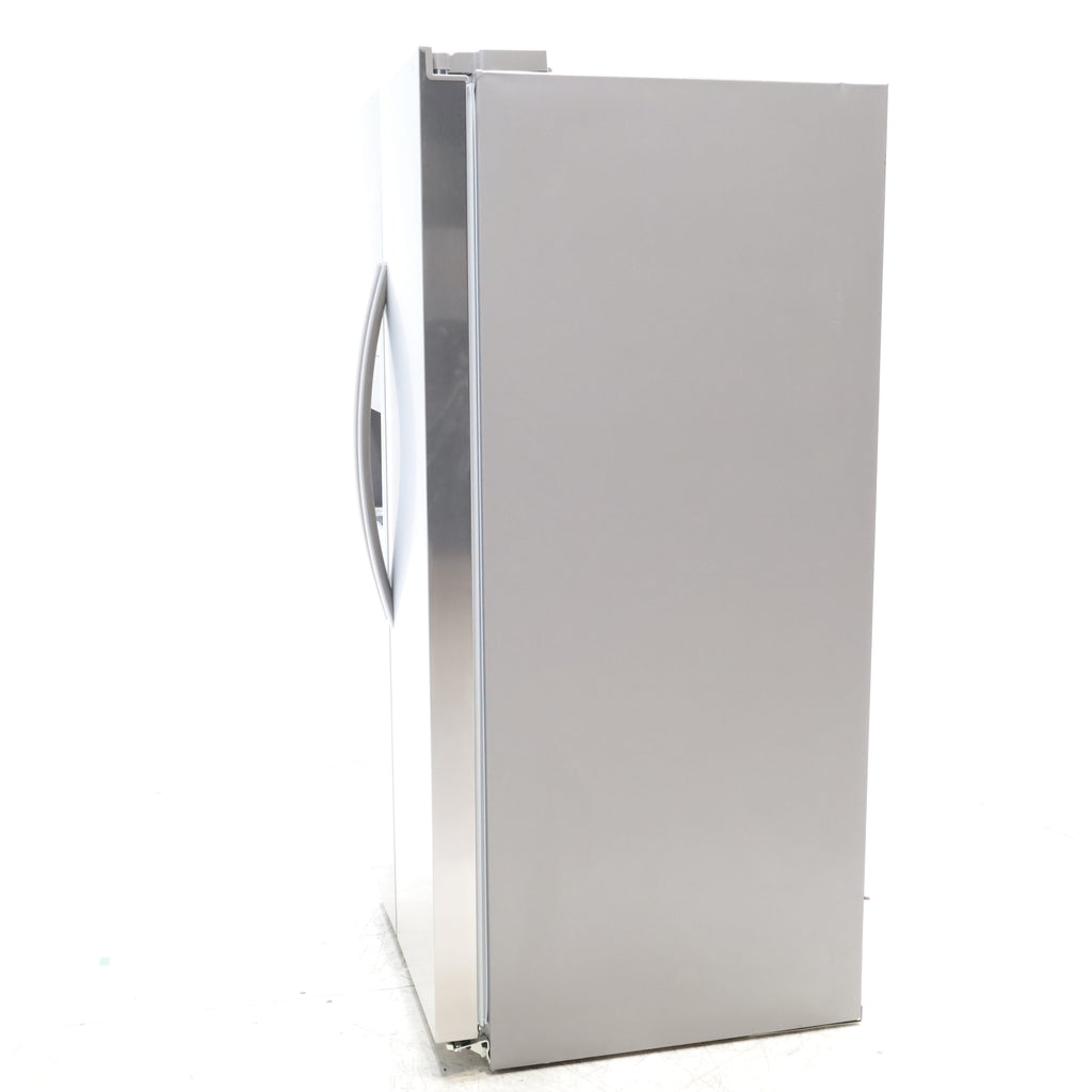 Pictures of 33" Wide Stainless Steel Frigidaire 22.3 cu. ft. ENERGY STAR Side by Side Refrigerator with Exterior Water and Ice Dispenser - Scratch & Dent - Minor - Neu Appliance Outlet - Discount Appliance Outlet in Austin, Tx