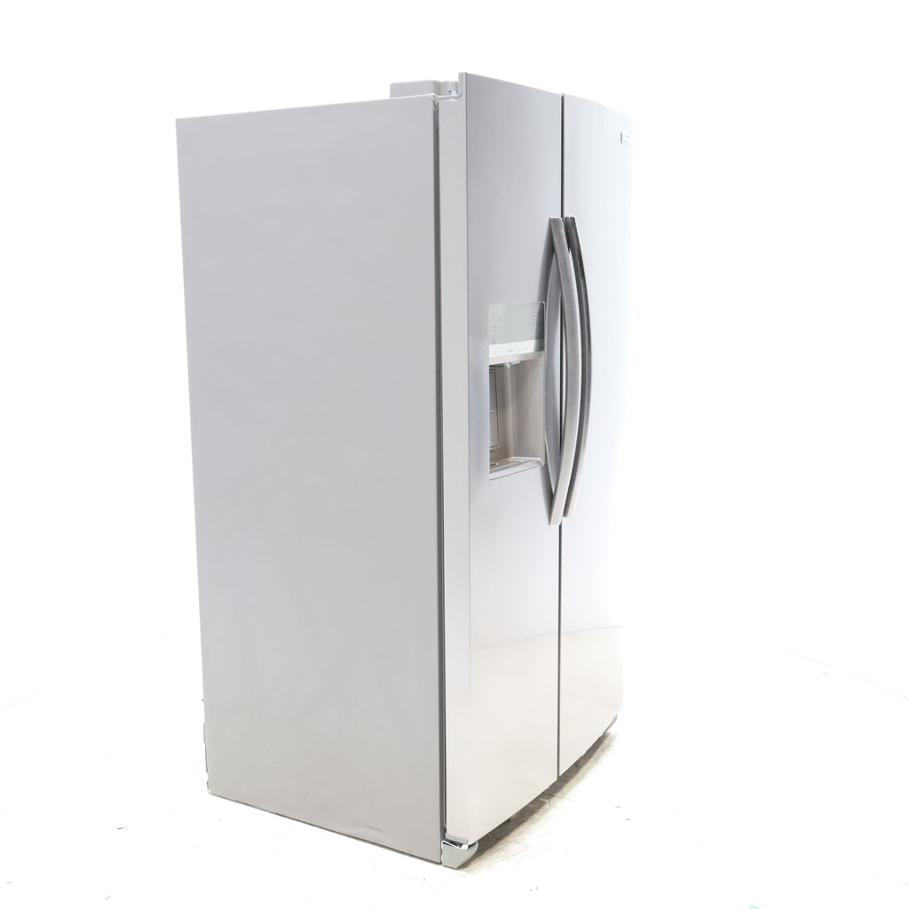 Pictures of Smudge Proof Stainless Steel ENERGY STAR Frigidaire Gallery 25.6 cu. ft. Side by Side Refrigerator with Exterior Water and Ice Dispenser - Scratch & Dent - Minor - Neu Appliance Outlet - Discount Appliance Outlet in Austin, Tx