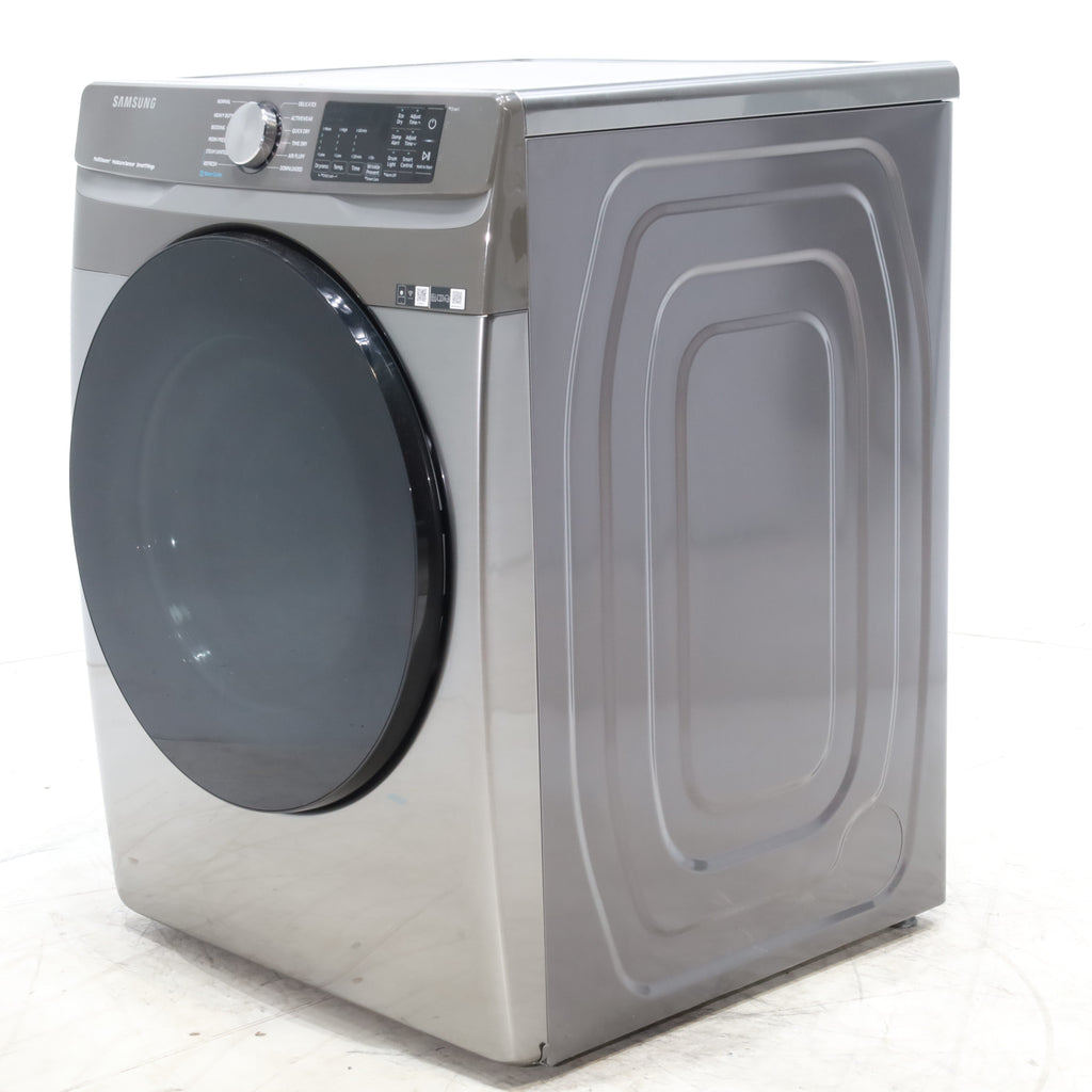Pictures of Platinum Samsung 7.5 cu. ft. Front Load Electric Dryer with Steam- Scratch & Dent - Minor - Neu Appliance Outlet - Discount Appliance Outlet in Austin, Tx