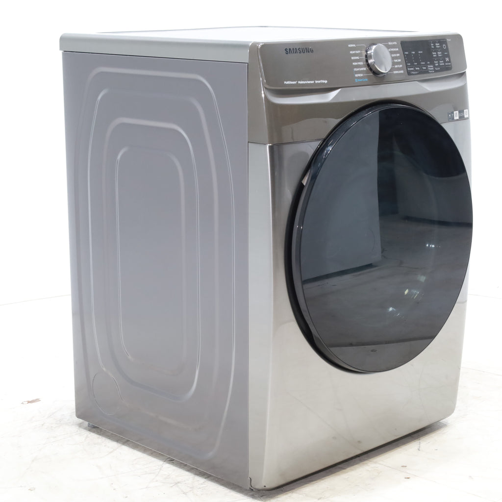 Pictures of Platinum Samsung 7.5 cu. ft. Front Load Electric Dryer with Steam- Scratch & Dent - Minor - Neu Appliance Outlet - Discount Appliance Outlet in Austin, Tx