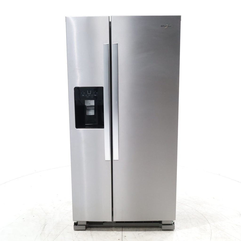 Pictures of 33 in. Wide Fingerprint-Resistant Stainless Steel Whirlpool 21.4 cu. ft. Side by Side Refrigerator with In Door Ice and Water Dispenser - Scratch & Dent - Minor - Neu Appliance Outlet - Discount Appliance Outlet in Austin, Tx