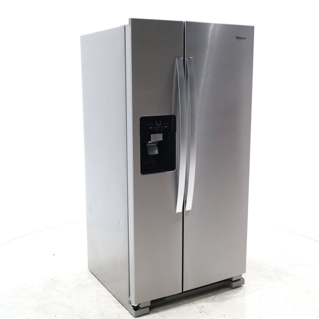 Pictures of 33 in. Wide Fingerprint-Resistant Stainless Steel Whirlpool 21.4 cu. ft. Side by Side Refrigerator with In Door Ice and Water Dispenser - Scratch & Dent - Minor - Neu Appliance Outlet - Discount Appliance Outlet in Austin, Tx