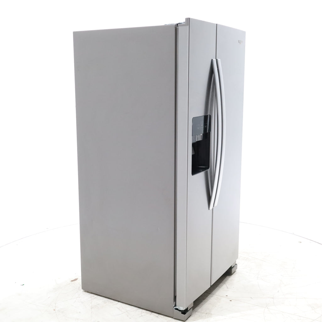 Pictures of 33 in. Wide Fingerprint-Resistant Stainless Steel Whirlpool 21.4 cu. ft. Side by Side Refrigerator with In Door Ice and Water Dispenser - Scratch & Dent - Minor - Neu Appliance Outlet - Discount Appliance Outlet in Austin, Tx
