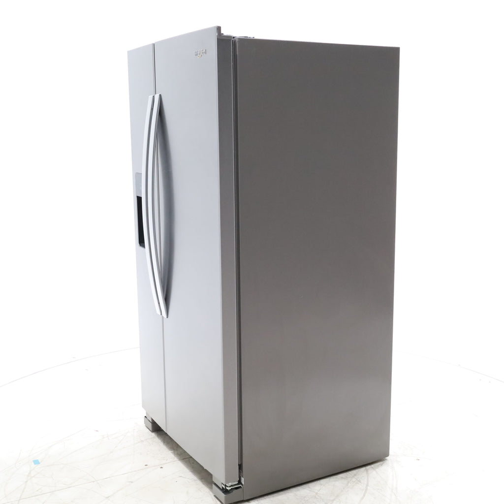 Pictures of 33 in. Wide Fingerprint-Resistant Stainless Steel Whirlpool 21.4 cu. ft. Side by Side Refrigerator with In Door Ice and Water Dispenser - Scratch & Dent - Minor - Neu Appliance Outlet - Discount Appliance Outlet in Austin, Tx