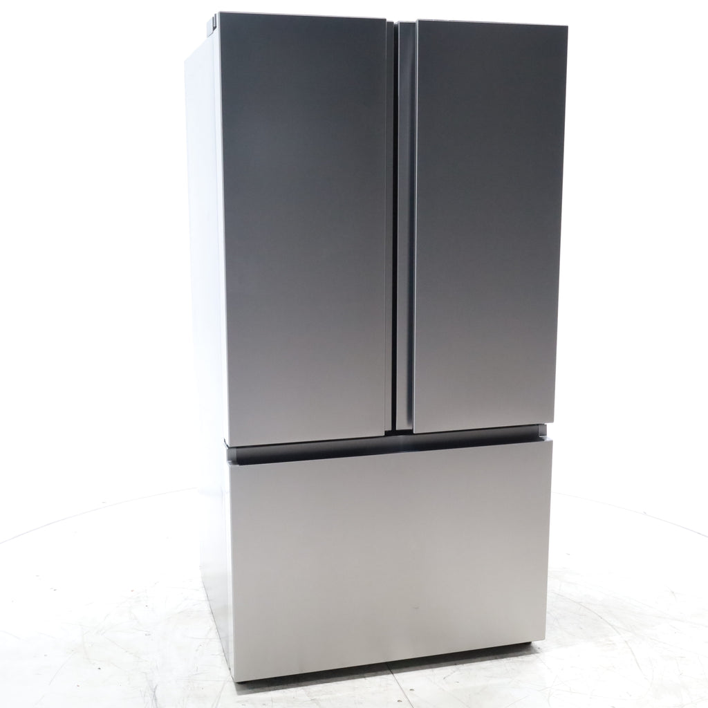 Pictures of Fingerprint Resistant Brushed Steel ENERGY STAR Hisense 26.6 cu. ft. 3 Door French Door Refrigerator with Icemaker and Internal Water Dispenser - Scratch & Dent - Minor - Neu Appliance Outlet - Discount Appliance Outlet in Austin, Tx