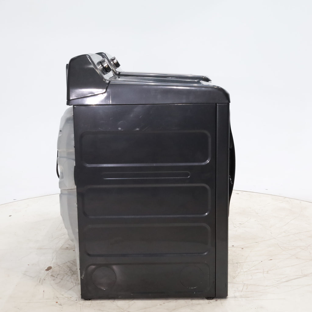 Pictures of Diamond Gray ENERGY STAR GE Profile 5.4 cu. ft. Top Load Washing Machine with FlexDispense and Diamond Gray ENERGY STAR GE Profile 7.4 cu. ft. Gas Dryer with Steam - Scratch & Dent - Moderate - Neu Appliance Outlet - Discount Appliance Outlet in Austin, Tx