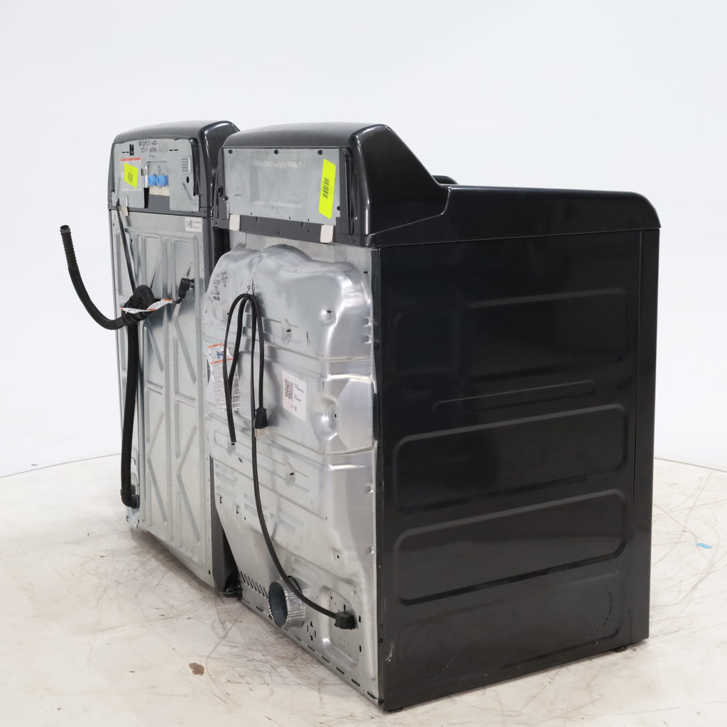 Pictures of Diamond Gray ENERGY STAR GE Profile 5.4 cu. ft. Top Load Washing Machine with FlexDispense and Diamond Gray ENERGY STAR GE Profile 7.4 cu. ft. Gas Dryer with Steam - Scratch & Dent - Moderate - Neu Appliance Outlet - Discount Appliance Outlet in Austin, Tx