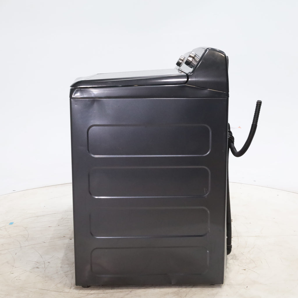 Pictures of Diamond Gray ENERGY STAR GE Profile 5.4 cu. ft. Top Load Washing Machine with FlexDispense and Diamond Gray ENERGY STAR GE Profile 7.4 cu. ft. Gas Dryer with Steam - Scratch & Dent - Moderate - Neu Appliance Outlet - Discount Appliance Outlet in Austin, Tx