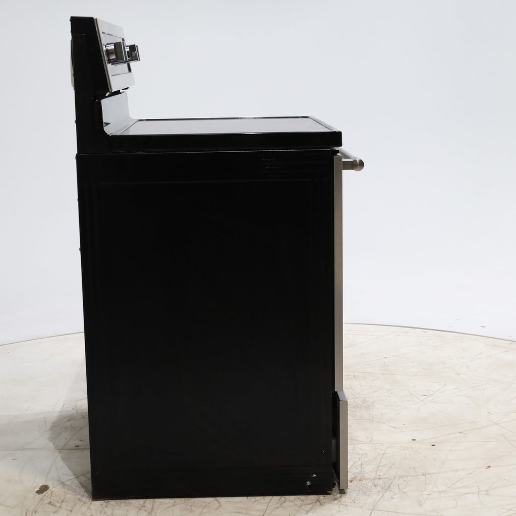 Pictures of Fingerprint-Resistant Stainless Steel Maytag 6.4 cu. ft. Freestanding 5 Heating Elements Smooth Cooktop Electric Range with Convection - Certified Refurbished - Neu Appliance Outlet - Discount Appliance Outlet in Austin, Tx