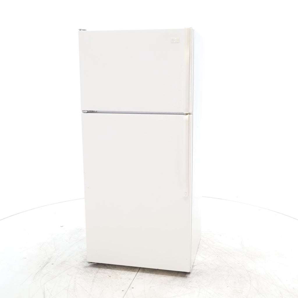 Pictures of 28" Wide Biscuit (Off White) 14.4 cu ft Whirlpool Top and Bottom Refrigerator with Up-Front Temperature Control Knobs - Certified Refurbished - Neu Appliance Outlet - Discount Appliance Outlet in Austin, Tx
