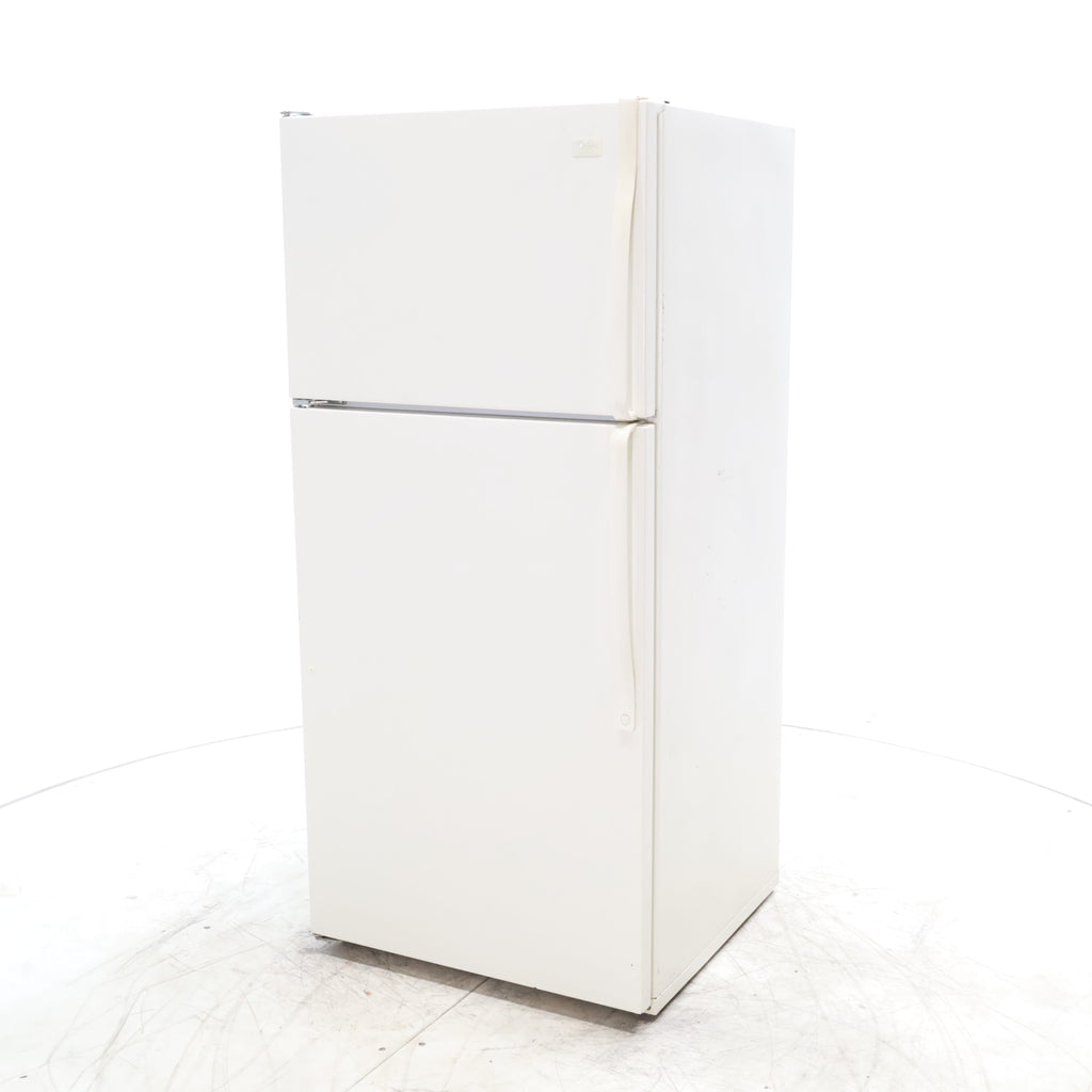Pictures of 28" Wide Biscuit (Off White) 14.4 cu ft Whirlpool Top and Bottom Refrigerator with Up-Front Temperature Control Knobs - Certified Refurbished - Neu Appliance Outlet - Discount Appliance Outlet in Austin, Tx