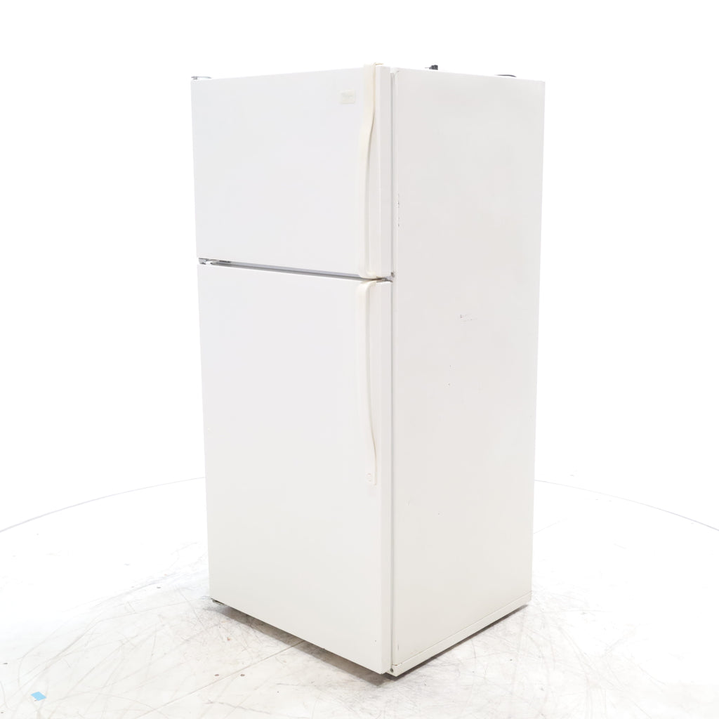 Pictures of 28" Wide Biscuit (Off White) 14.4 cu ft Whirlpool Top and Bottom Refrigerator with Up-Front Temperature Control Knobs - Certified Refurbished - Neu Appliance Outlet - Discount Appliance Outlet in Austin, Tx