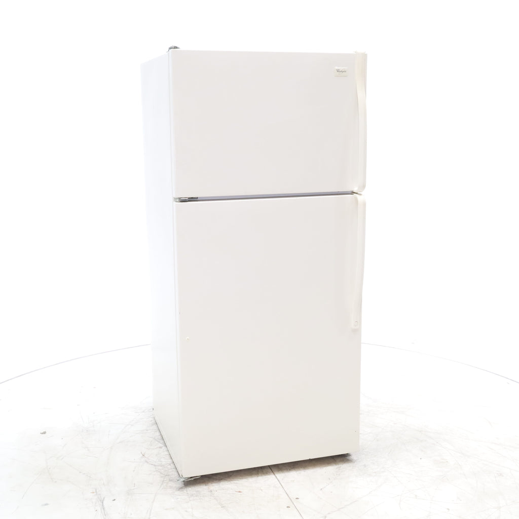 Pictures of 28" Wide Biscuit (Off White) 14.4 cu ft Whirlpool Top and Bottom Refrigerator with Up-Front Temperature Control Knobs - Certified Refurbished - Neu Appliance Outlet - Discount Appliance Outlet in Austin, Tx