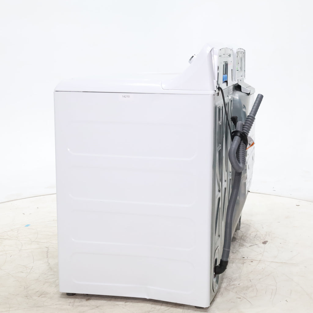 Pictures of ENERGY STAR GE 4.6 cu. ft. Top Load Washing Machine with Stainless Steel Basket and 7.2 cu. ft. Electric Dryer with HE Sensor Dry - Scratch & Dent - Minor - Neu Appliance Outlet - Discount Appliance Outlet in Austin, Tx