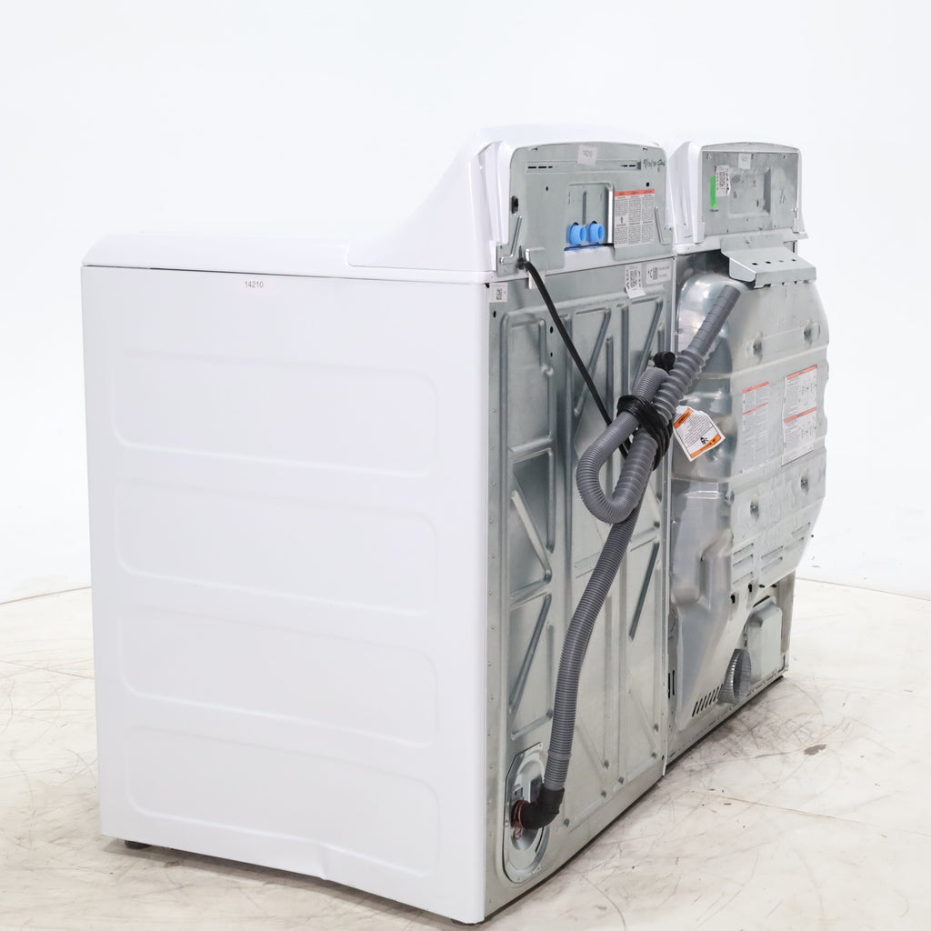 Pictures of ENERGY STAR GE 4.6 cu. ft. Top Load Washing Machine with Stainless Steel Basket and 7.2 cu. ft. Electric Dryer with HE Sensor Dry - Scratch & Dent - Minor - Neu Appliance Outlet - Discount Appliance Outlet in Austin, Tx