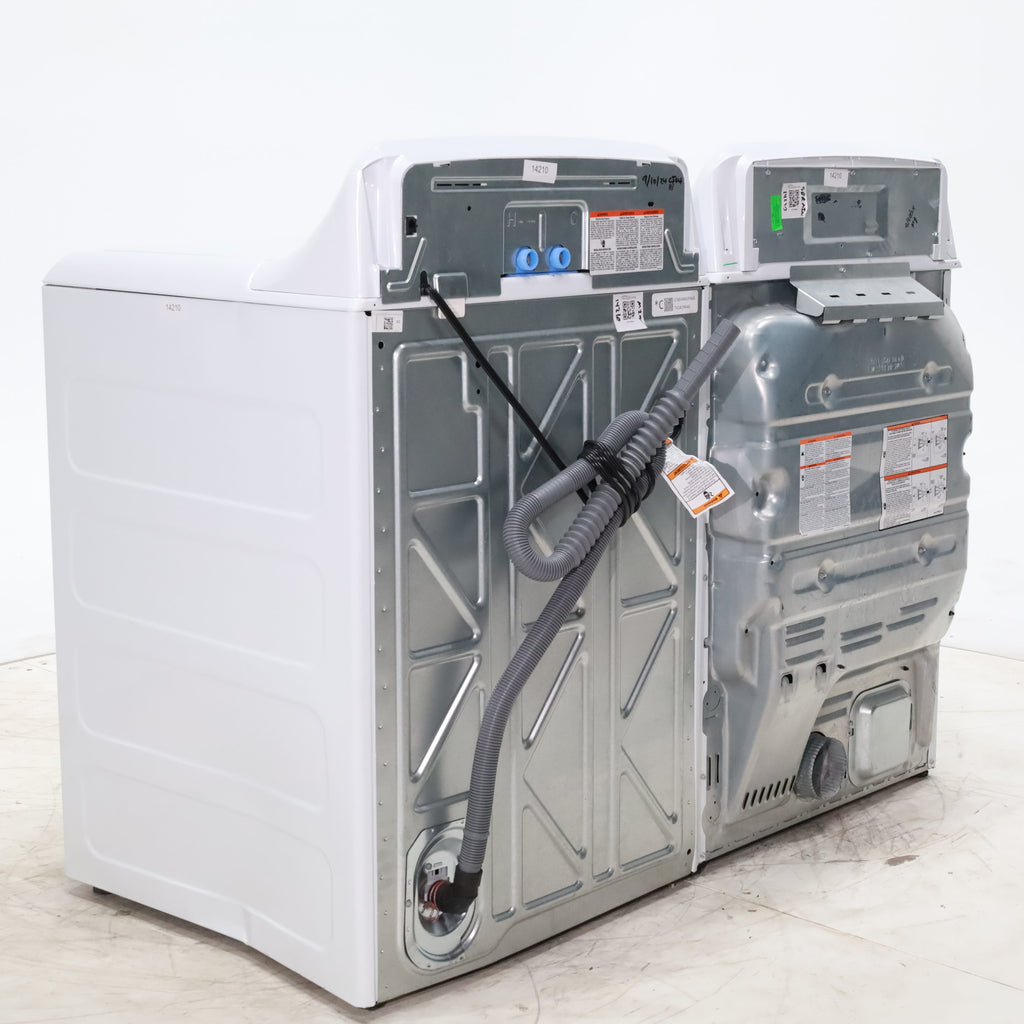 Pictures of ENERGY STAR GE 4.6 cu. ft. Top Load Washing Machine with Stainless Steel Basket and 7.2 cu. ft. Electric Dryer with HE Sensor Dry - Scratch & Dent - Minor - Neu Appliance Outlet - Discount Appliance Outlet in Austin, Tx