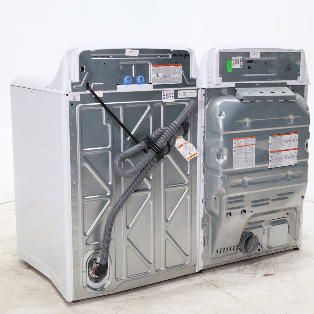 Pictures of ENERGY STAR GE 4.6 cu. ft. Top Load Washing Machine with Stainless Steel Basket and 7.2 cu. ft. Electric Dryer with HE Sensor Dry - Scratch & Dent - Minor - Neu Appliance Outlet - Discount Appliance Outlet in Austin, Tx