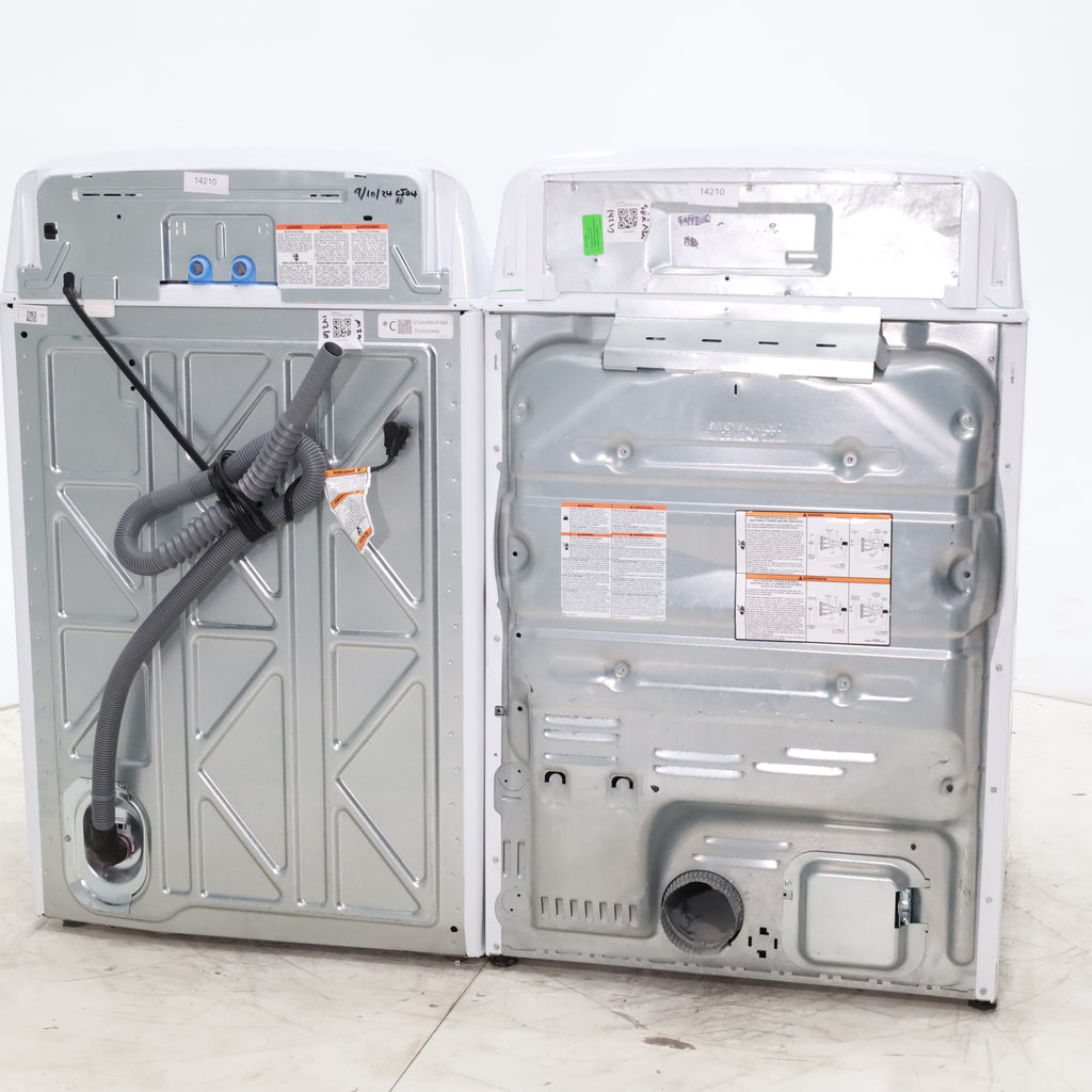 Pictures of ENERGY STAR GE 4.6 cu. ft. Top Load Washing Machine with Stainless Steel Basket and 7.2 cu. ft. Electric Dryer with HE Sensor Dry - Scratch & Dent - Minor - Neu Appliance Outlet - Discount Appliance Outlet in Austin, Tx