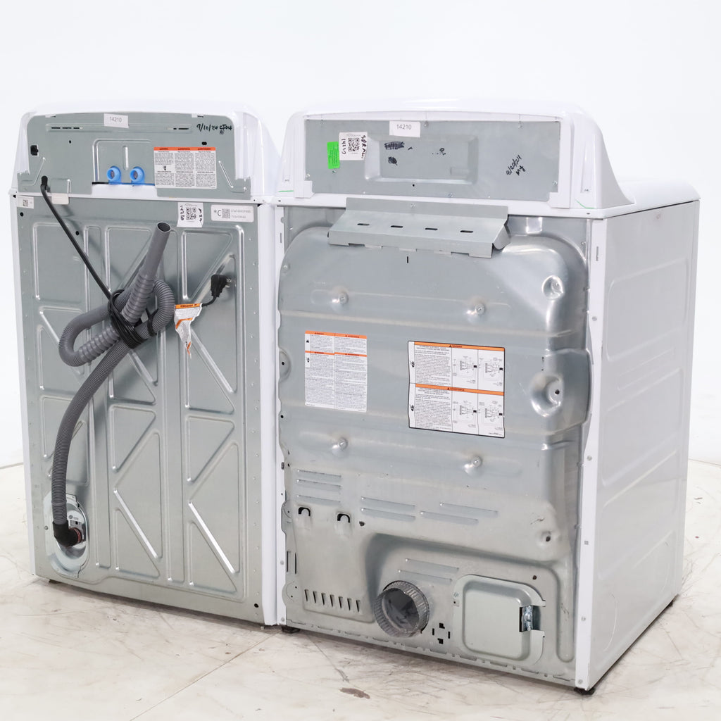 Pictures of ENERGY STAR GE 4.6 cu. ft. Top Load Washing Machine with Stainless Steel Basket and 7.2 cu. ft. Electric Dryer with HE Sensor Dry - Scratch & Dent - Minor - Neu Appliance Outlet - Discount Appliance Outlet in Austin, Tx