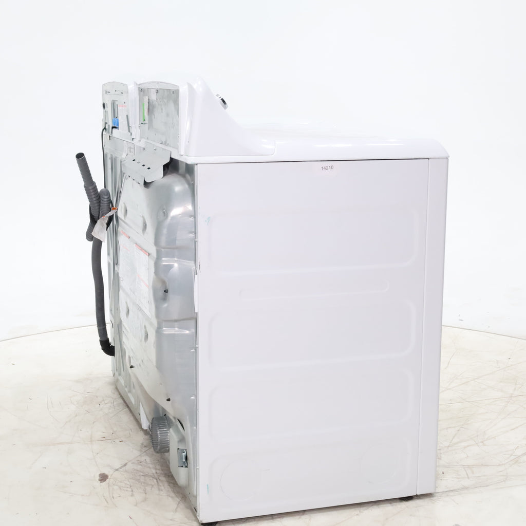 Pictures of ENERGY STAR GE 4.6 cu. ft. Top Load Washing Machine with Stainless Steel Basket and 7.2 cu. ft. Electric Dryer with HE Sensor Dry - Scratch & Dent - Minor - Neu Appliance Outlet - Discount Appliance Outlet in Austin, Tx