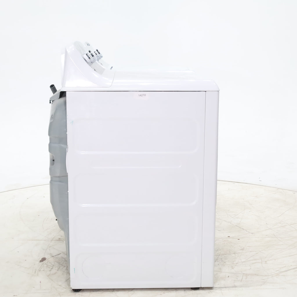 Pictures of ENERGY STAR GE 4.6 cu. ft. Top Load Washing Machine with Stainless Steel Basket and 7.2 cu. ft. Electric Dryer with HE Sensor Dry - Scratch & Dent - Minor - Neu Appliance Outlet - Discount Appliance Outlet in Austin, Tx