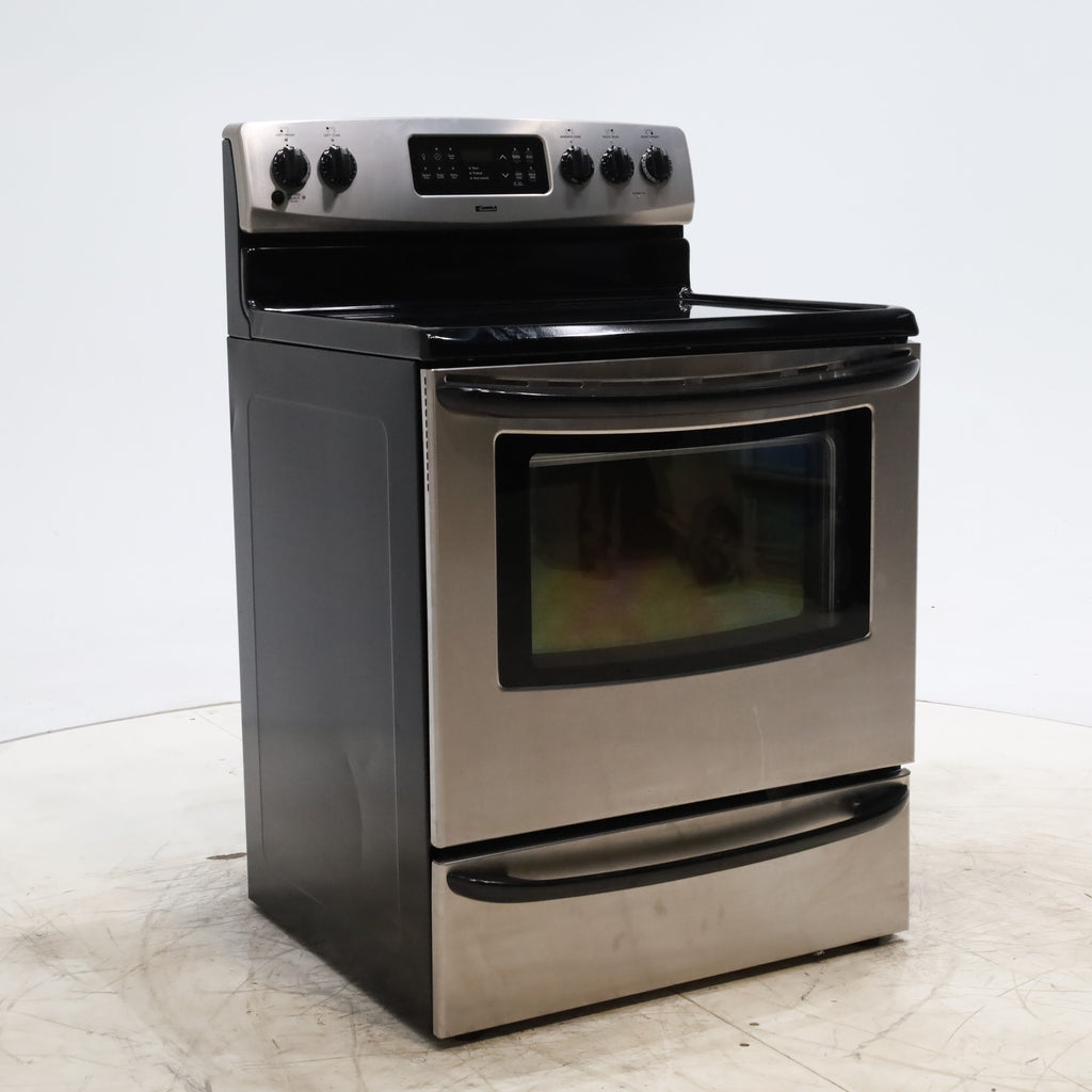 Pictures of Stainless Steel Kenmore 4.9 cu. ft. 4 Heating Element Freestanding Electric Range with Smooth Cooktop - Certified Refurbished - Neu Appliance Outlet - Discount Appliance Outlet in Austin, Tx