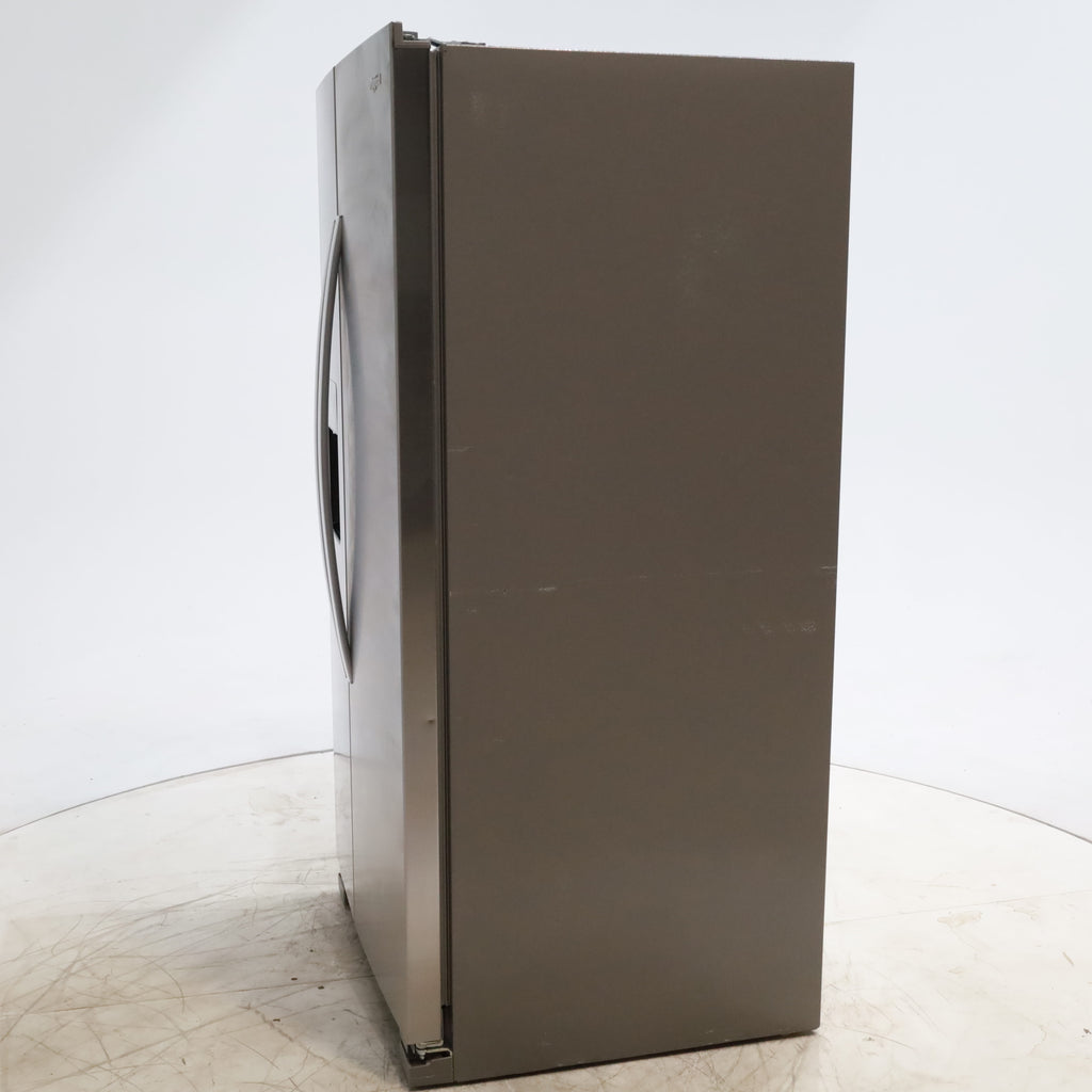 Pictures of 33 in. Wide Fingerprint-Resistant Stainless Steel Whirlpool 21.4 cu. ft. Side by Side Refrigerator with In Door Ice and Water Dispenser - Scratch & Dent - Minor - Neu Appliance Outlet - Discount Appliance Outlet in Austin, Tx