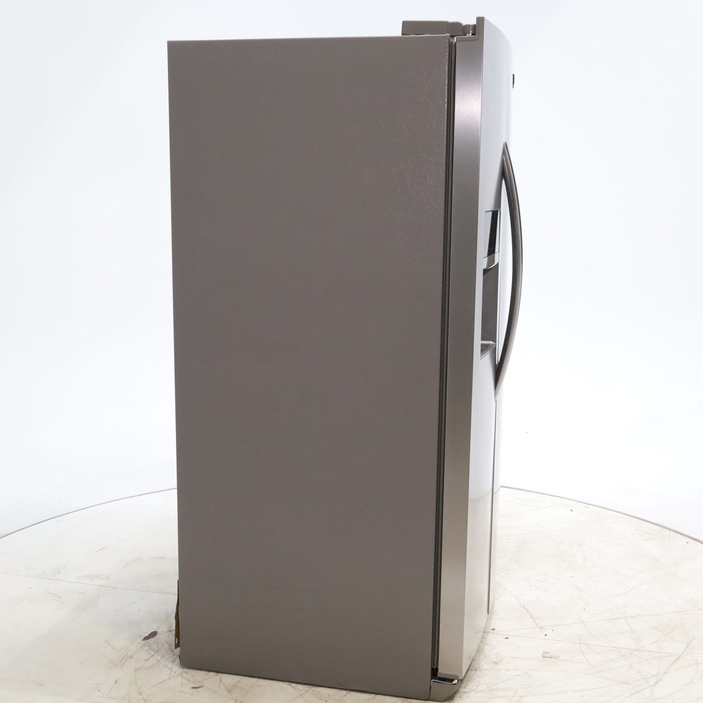 Pictures of Smudge-Proof Stainless Steel ENERGY STAR Frigidaire Gallery 25.6 cu. ft. Side by Side Refrigerator with External Water and Ice Dispenser - Certified Refurbished - Neu Appliance Outlet - Discount Appliance Outlet in Austin, Tx