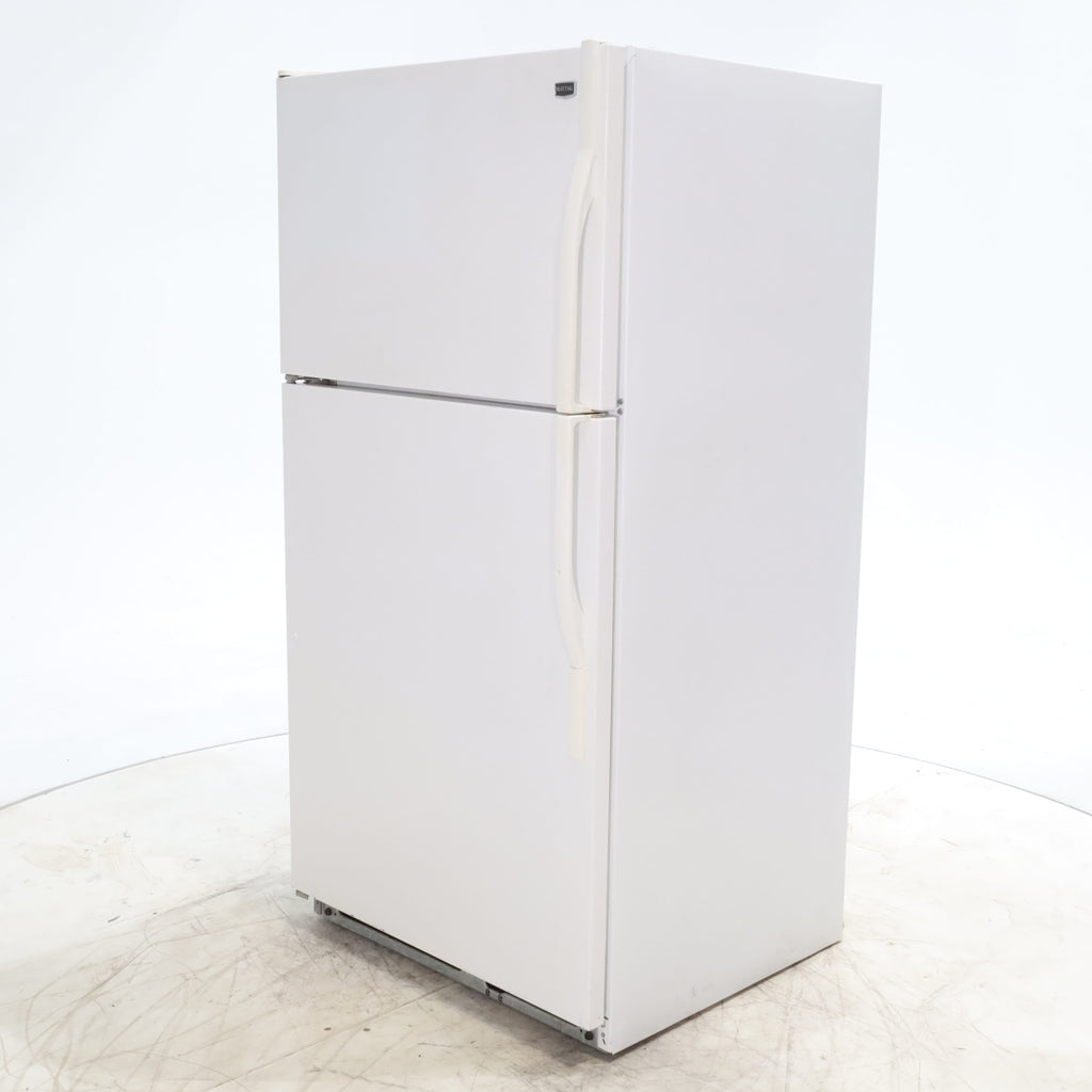 Pictures of 33" Wide Maytag White 20.9 cu ft Top Freezer Refrigerator with Adjustable Shelving and Icemaker - Certified Refurbished - Neu Appliance Outlet - Discount Appliance Outlet in Austin, Tx