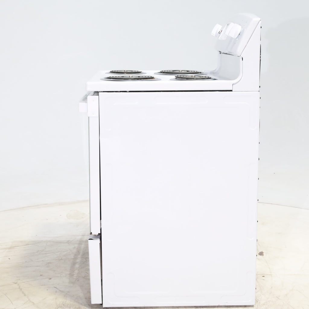 Pictures of White GE 5.0 cu. ft. Freestanding 4 Heating Element Electric Range with Dual Element Baking - Scratch & Dent - Minor - Neu Appliance Outlet - Discount Appliance Outlet in Austin, Tx