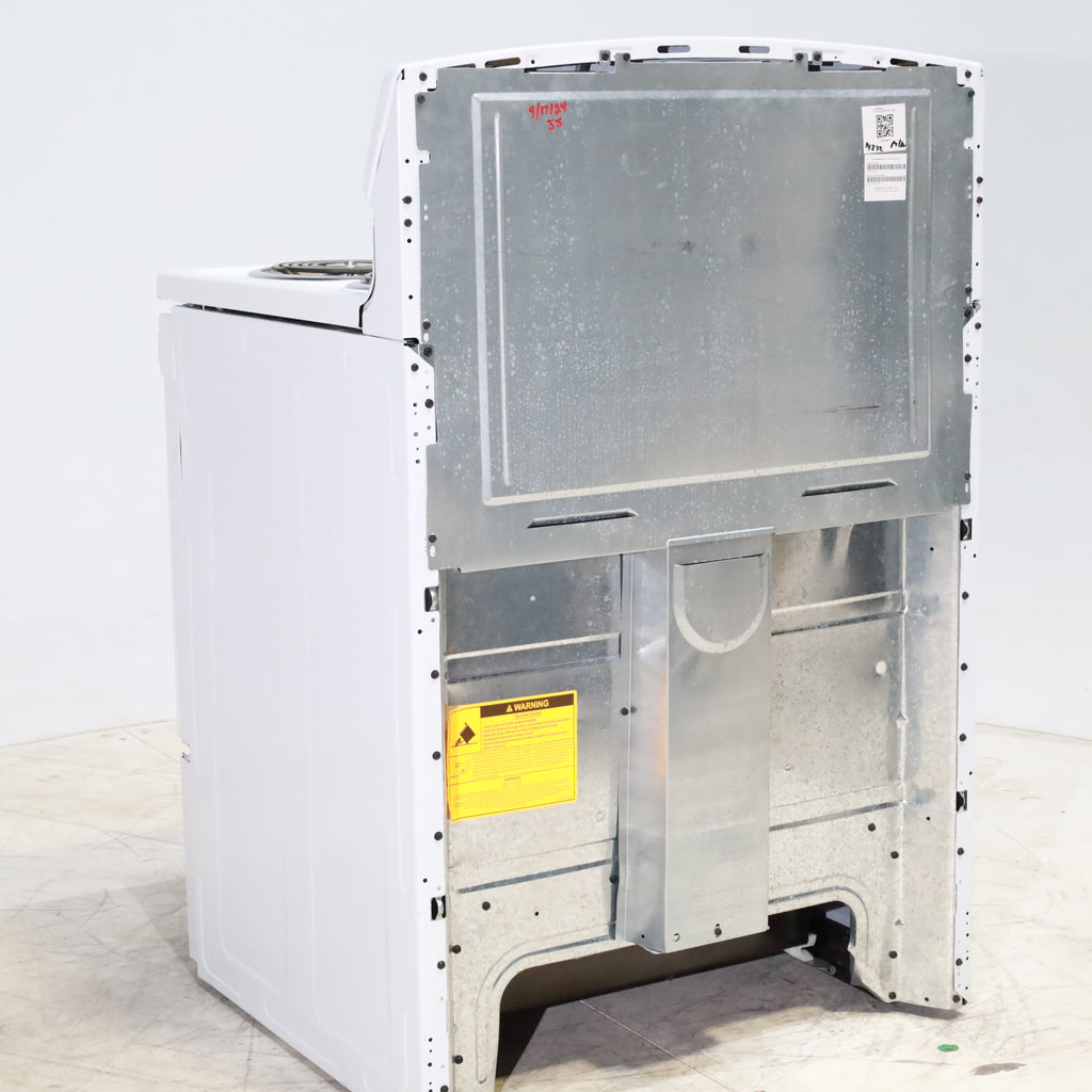 Pictures of White GE 5.0 cu. ft. Freestanding 4 Heating Element Electric Range with Dual Element Baking - Scratch & Dent - Minor - Neu Appliance Outlet - Discount Appliance Outlet in Austin, Tx