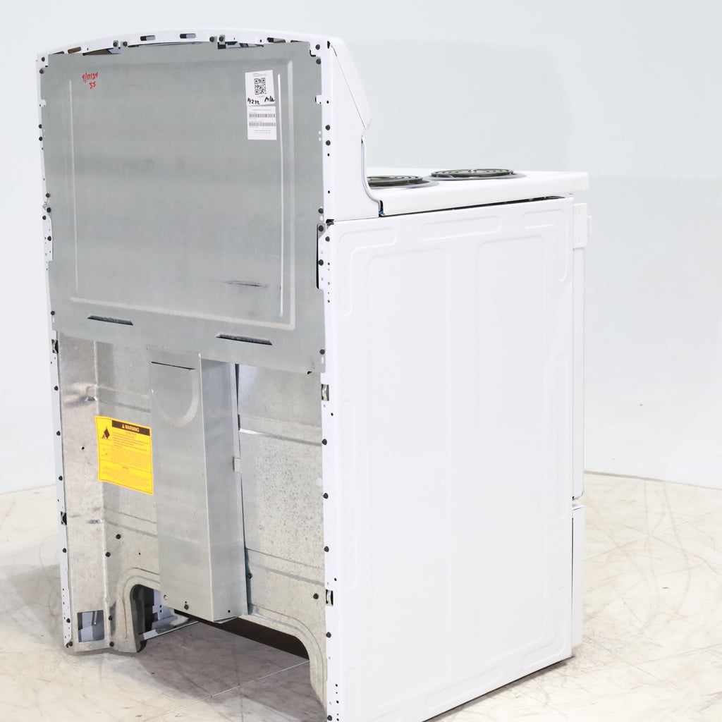 Pictures of White GE 5.0 cu. ft. Freestanding 4 Heating Element Electric Range with Dual Element Baking - Scratch & Dent - Minor - Neu Appliance Outlet - Discount Appliance Outlet in Austin, Tx