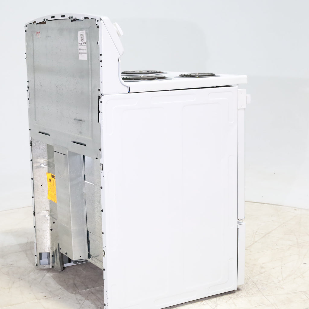 Pictures of White GE 5.0 cu. ft. Freestanding 4 Heating Element Electric Range with Dual Element Baking - Scratch & Dent - Minor - Neu Appliance Outlet - Discount Appliance Outlet in Austin, Tx