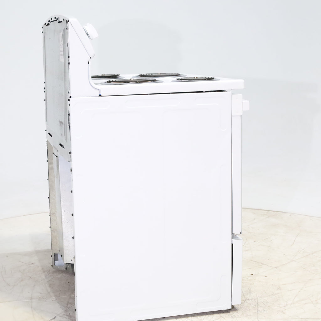 Pictures of White GE 5.0 cu. ft. Freestanding 4 Heating Element Electric Range with Dual Element Baking - Scratch & Dent - Minor - Neu Appliance Outlet - Discount Appliance Outlet in Austin, Tx