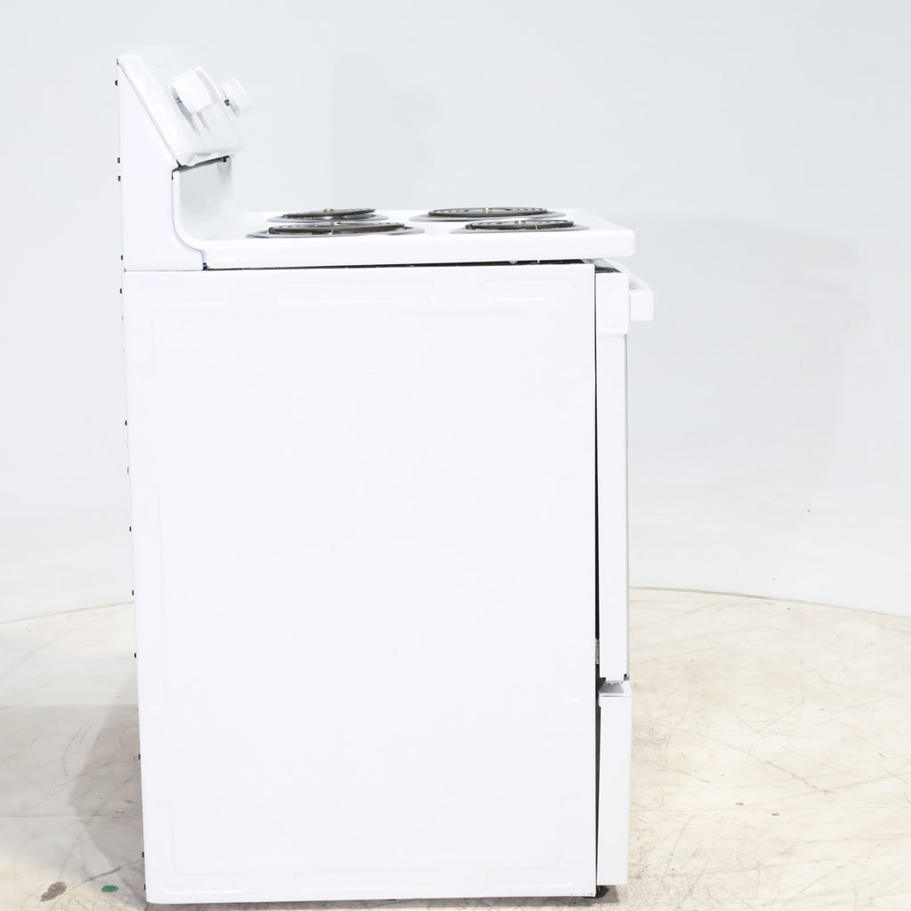 Pictures of White GE 5.0 cu. ft. Freestanding 4 Heating Element Electric Range with Dual Element Baking - Scratch & Dent - Minor - Neu Appliance Outlet - Discount Appliance Outlet in Austin, Tx