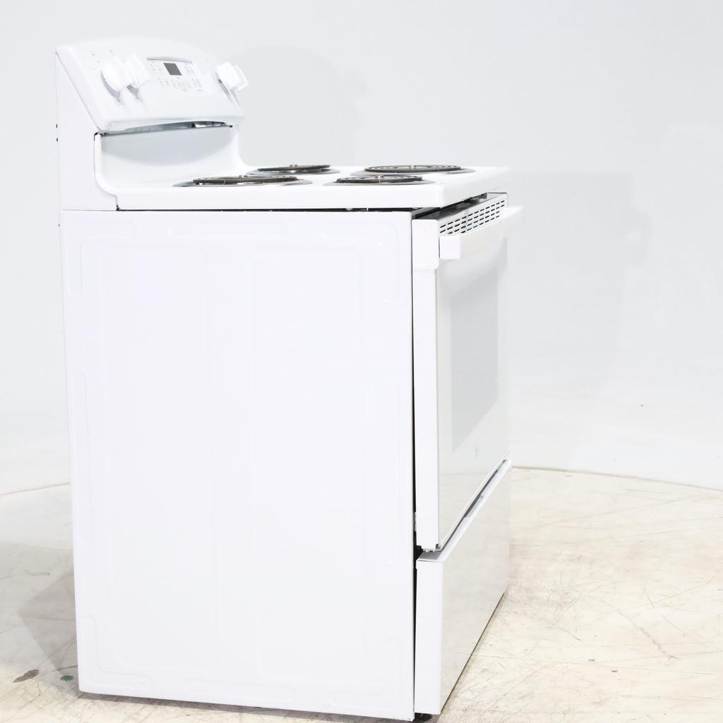 Pictures of White GE 5.0 cu. ft. Freestanding 4 Heating Element Electric Range with Dual Element Baking - Scratch & Dent - Minor - Neu Appliance Outlet - Discount Appliance Outlet in Austin, Tx