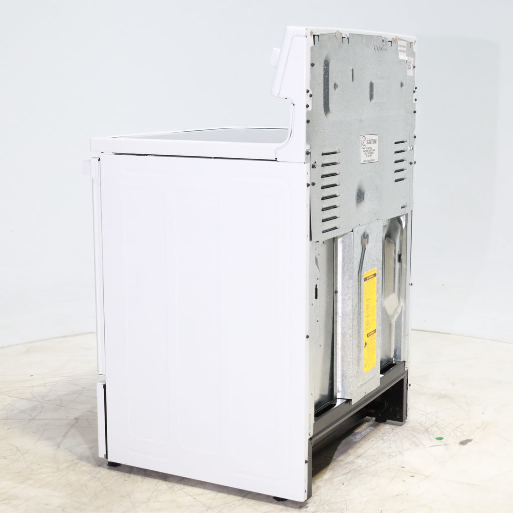Pictures of White GE 5.3 cu. ft. 4 Element Freestanding Electric Range with Dual Element Baking - Scratch & Dent - Minor - Neu Appliance Outlet - Discount Appliance Outlet in Austin, Tx