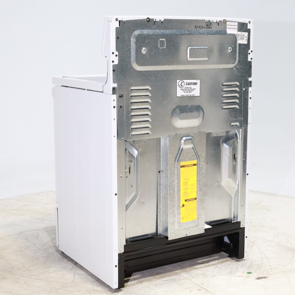 Pictures of White GE 5.3 cu. ft. 4 Element Freestanding Electric Range with Dual Element Baking - Scratch & Dent - Minor - Neu Appliance Outlet - Discount Appliance Outlet in Austin, Tx