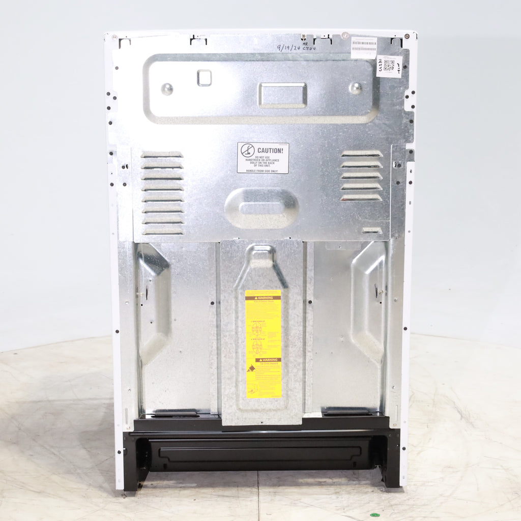 Pictures of White GE 5.3 cu. ft. 4 Element Freestanding Electric Range with Dual Element Baking - Scratch & Dent - Minor - Neu Appliance Outlet - Discount Appliance Outlet in Austin, Tx