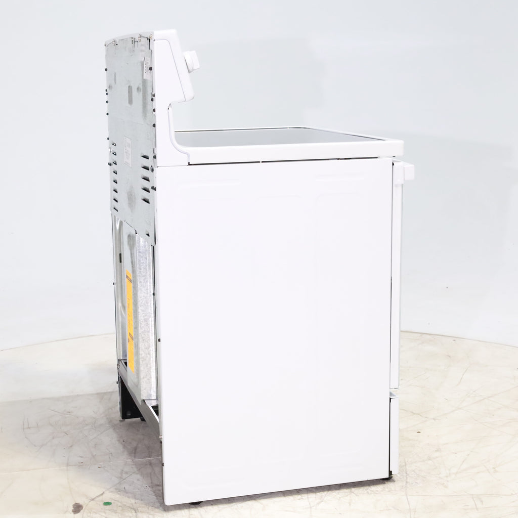 Pictures of White GE 5.3 cu. ft. 4 Element Freestanding Electric Range with Dual Element Baking - Scratch & Dent - Minor - Neu Appliance Outlet - Discount Appliance Outlet in Austin, Tx