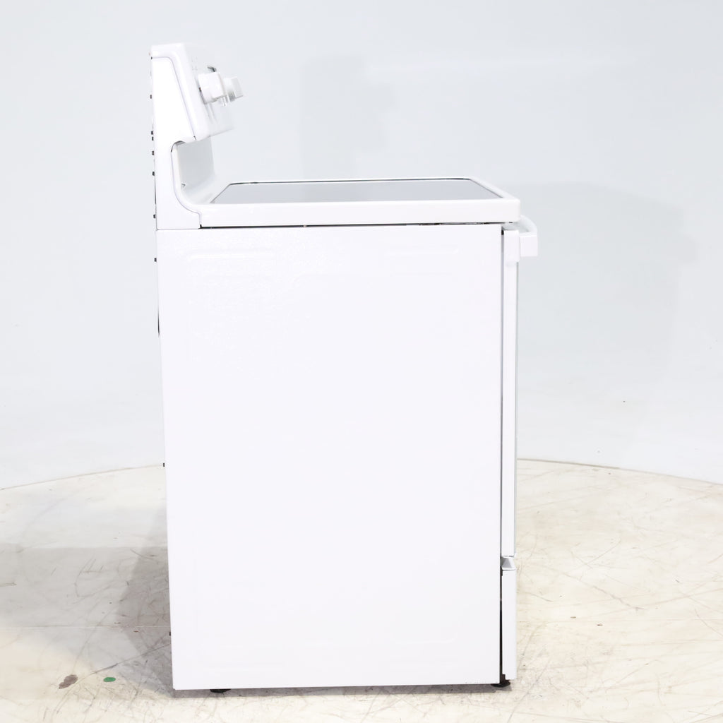 Pictures of White GE 5.3 cu. ft. 4 Element Freestanding Electric Range with Dual Element Baking - Scratch & Dent - Minor - Neu Appliance Outlet - Discount Appliance Outlet in Austin, Tx