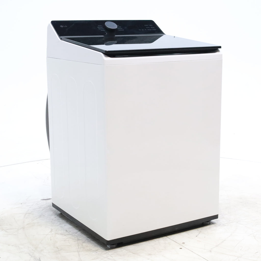 Pictures of LG 5.3 cu. ft. SMART Mega Capacity Top Load Washer in Alpine White with Agitator, Easy Unload and TurboWash3D Technology - Scratch & Dent - Minor - Neu Appliance Outlet - Discount Appliance Outlet in Austin, Tx