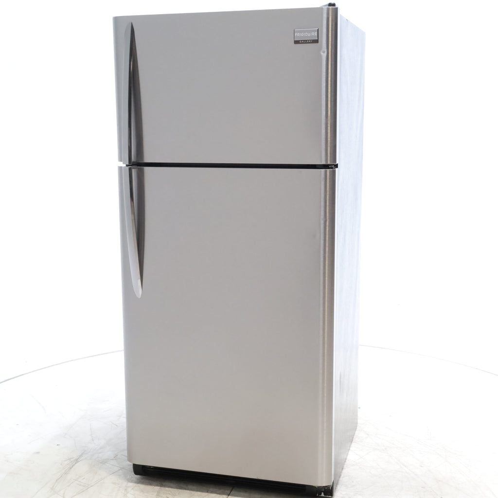 Pictures of 30" Wide Frigidaire Gallery Stainless Steel 18.3-cu ft Top-Freezer Refrigerator with Adjustable Spill Proof Glass - Certified Refurbished - Neu Appliance Outlet - Discount Appliance Outlet in Austin, Tx