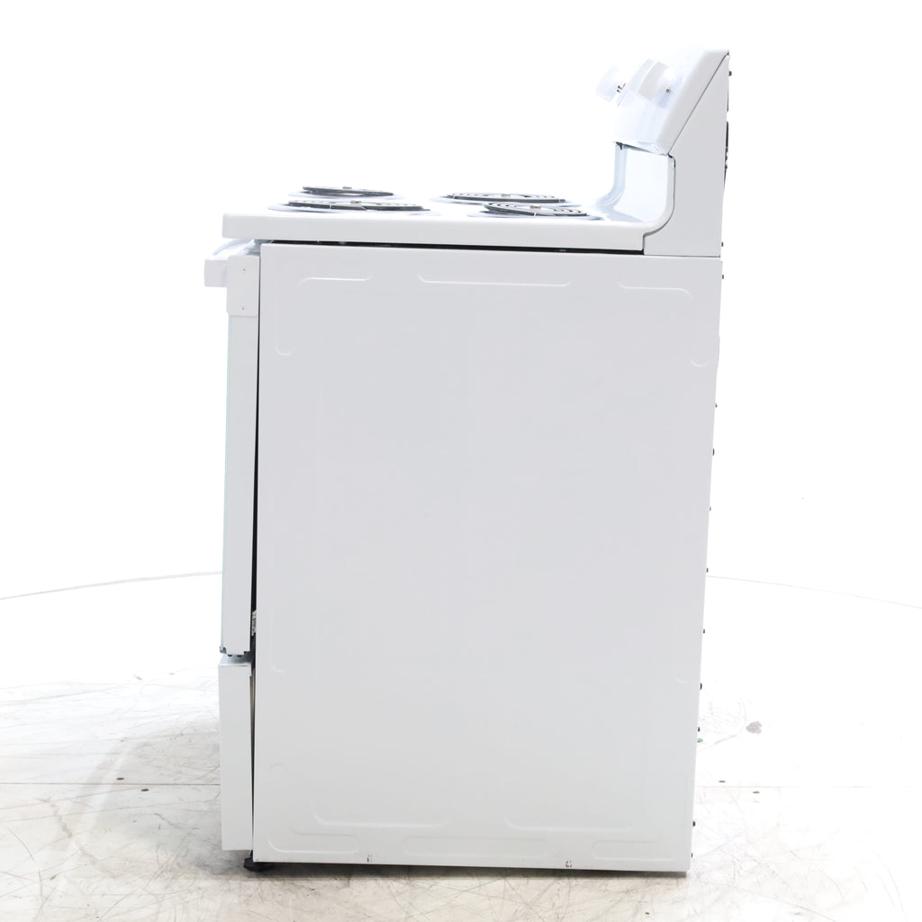 Pictures of White GE 5.0 cu. ft. Freestanding 4 Heating Element Electric Range with Dual Element Baking - Scratch & Dent - Minor - Neu Appliance Outlet - Discount Appliance Outlet in Austin, Tx