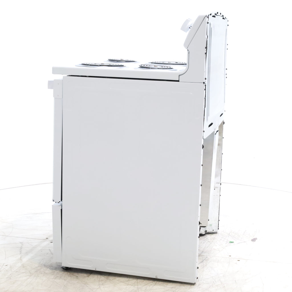 Pictures of White GE 5.0 cu. ft. Freestanding 4 Heating Element Electric Range with Dual Element Baking - Scratch & Dent - Minor - Neu Appliance Outlet - Discount Appliance Outlet in Austin, Tx